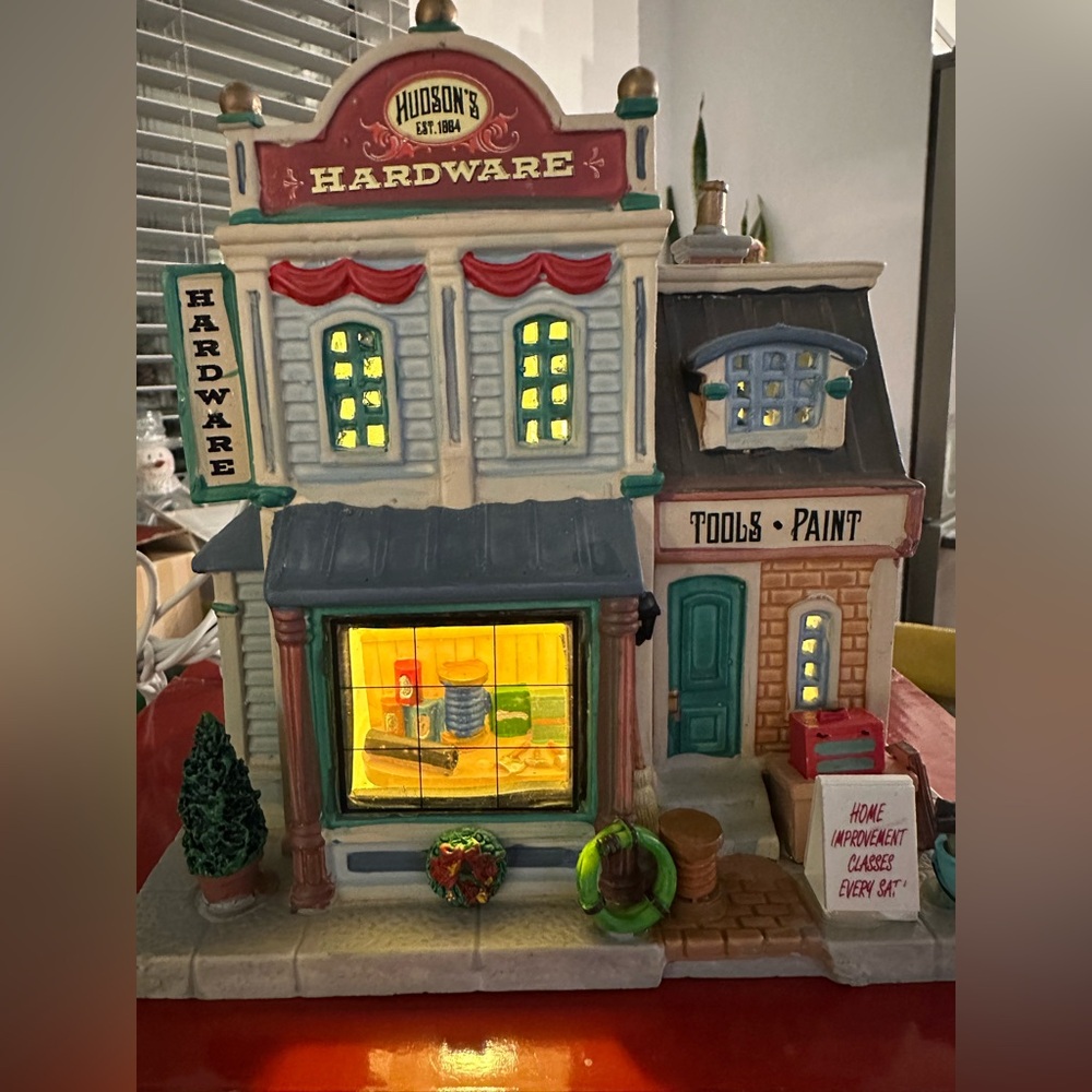 Lemax Charming Ceramic Hardware Store Decor